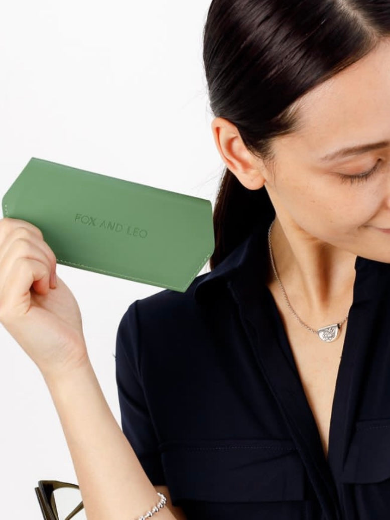 Fox and Leo Glasses Case : Sage