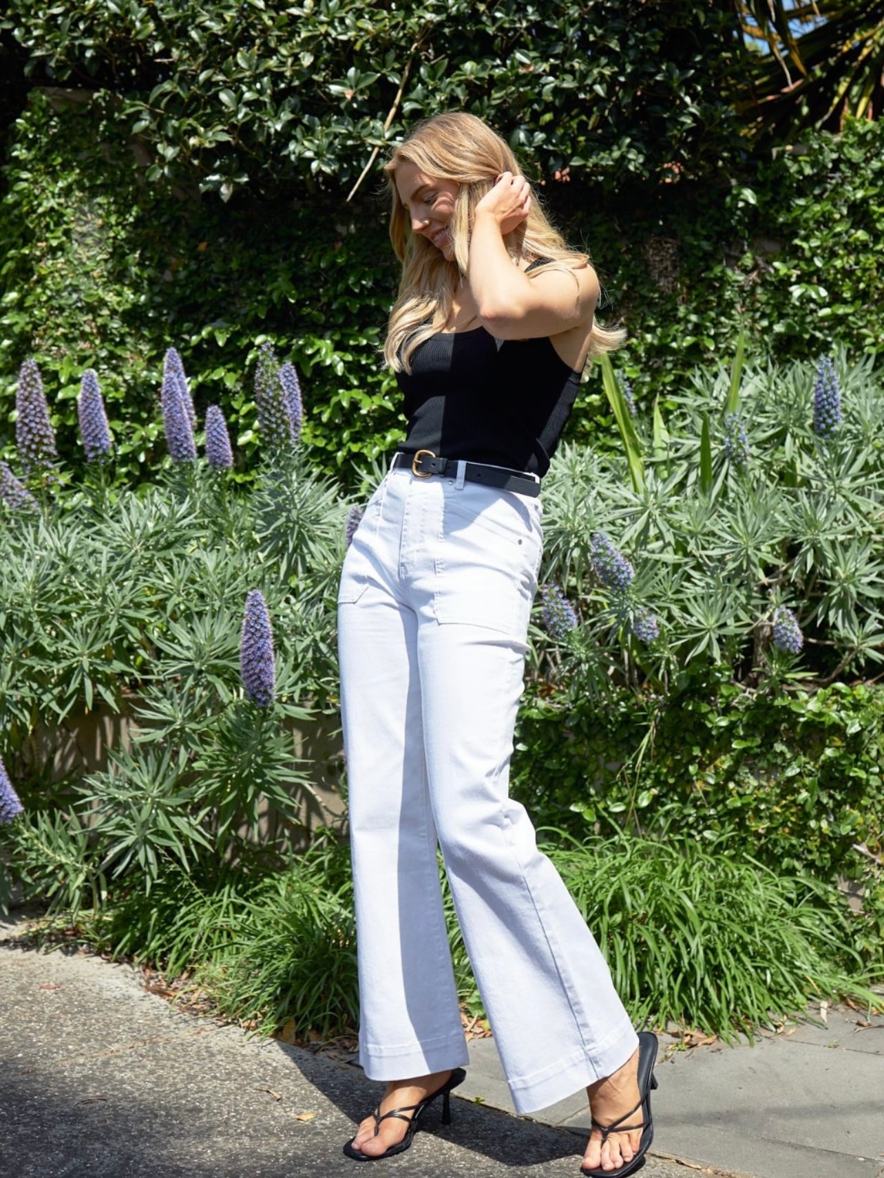 Saint Rose : Jayne flare Jeans : White