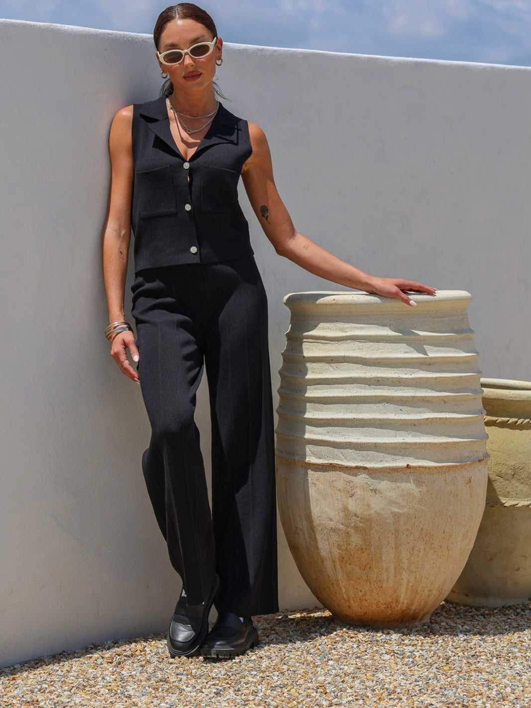 Cerys Knitted Pant : Black