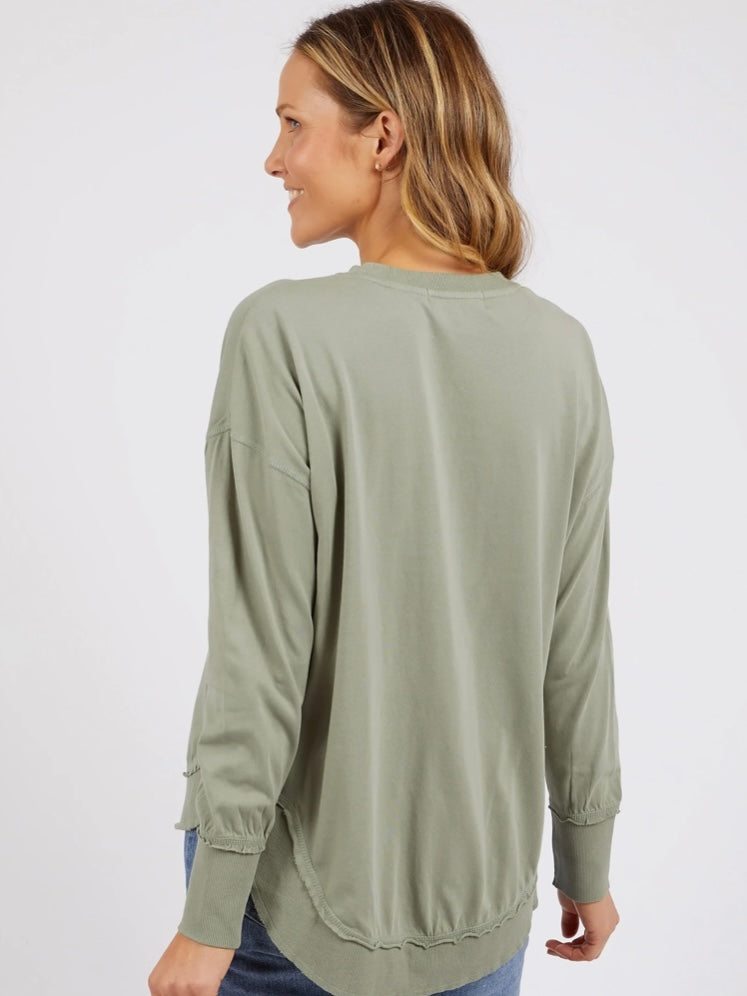 Foxwood : Farah long Sleeved Tee : Khaki
