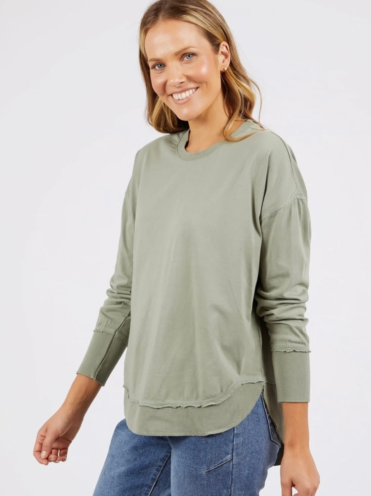 Foxwood : Farah long Sleeved Tee : Khaki