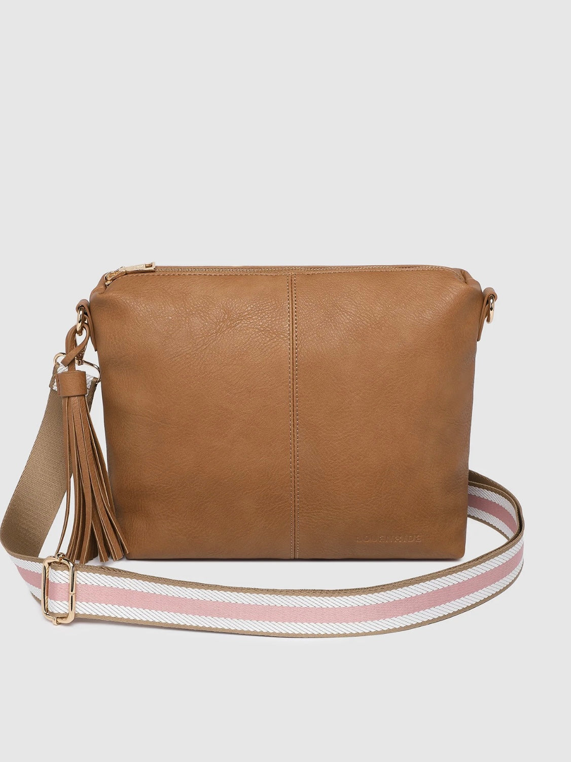 Daisy Stripe Cross Body Bag : Camel