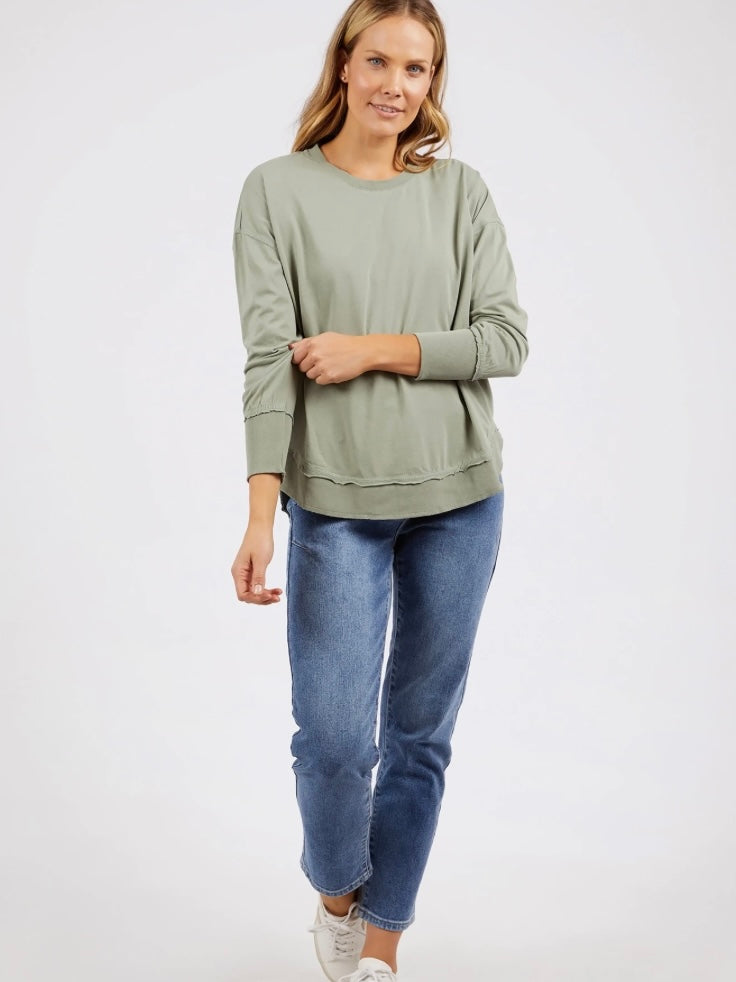 Foxwood : Farah long Sleeved Tee : Khaki