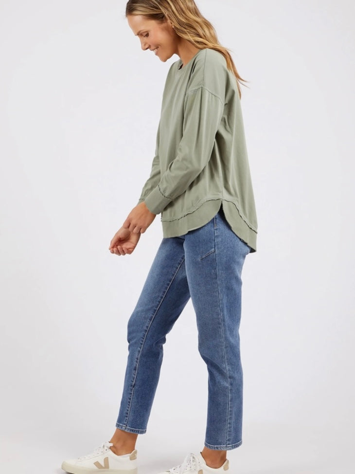 Foxwood : Farah long Sleeved Tee : Khaki