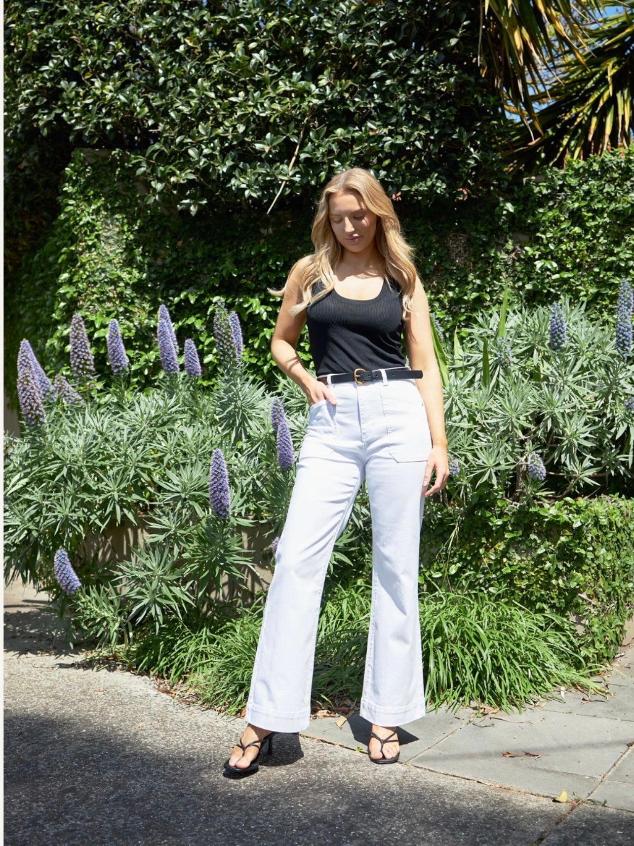 Saint Rose : Jayne flare Jeans : White