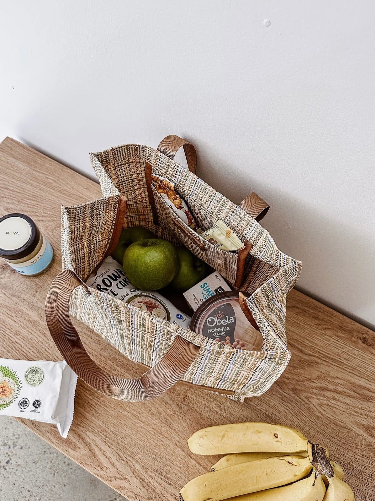 Baby Simpson Tote Bag : Beige Stripe