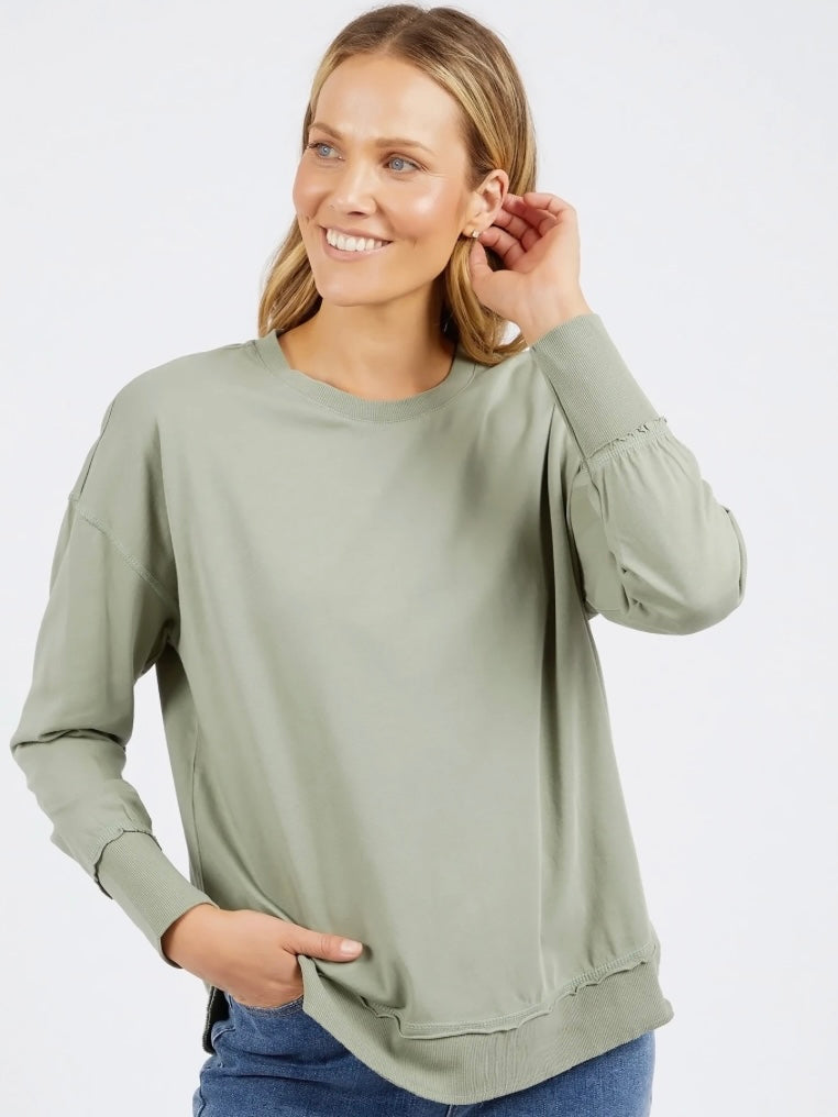 Foxwood : Farah long Sleeved Tee : Khaki