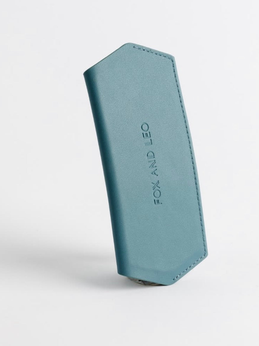 Fox and Leo Glasses Case : Teal