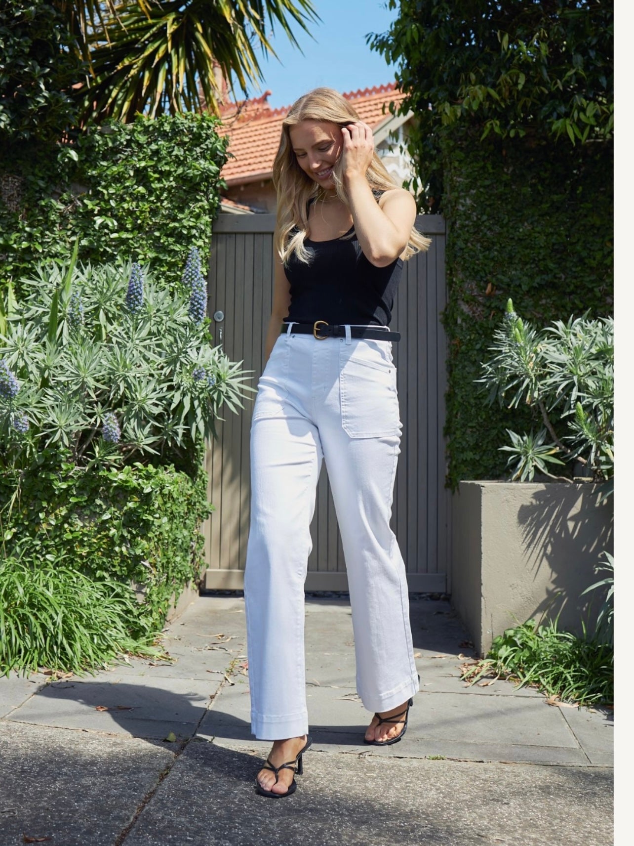 Saint Rose : Jayne flare Jeans : White