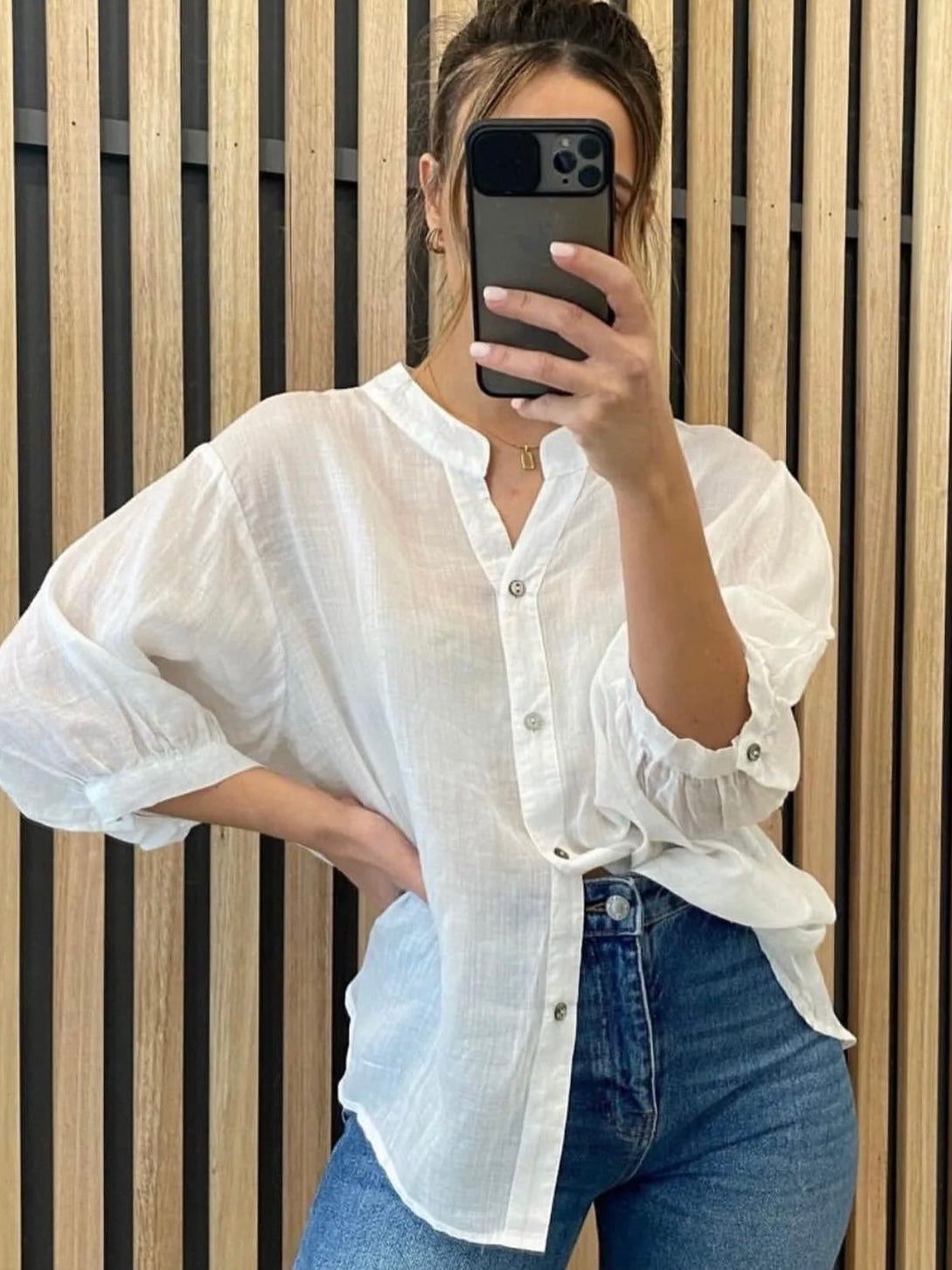 Linen Shirt : White