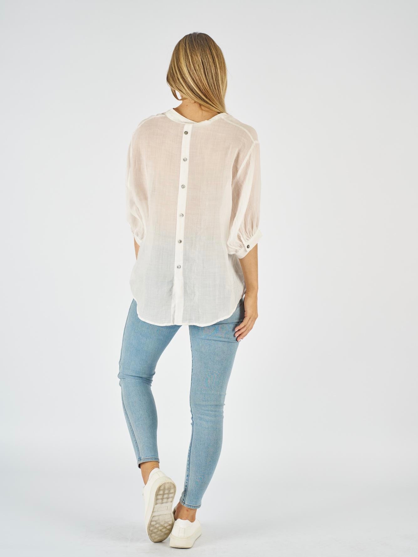 Linen Shirt : White