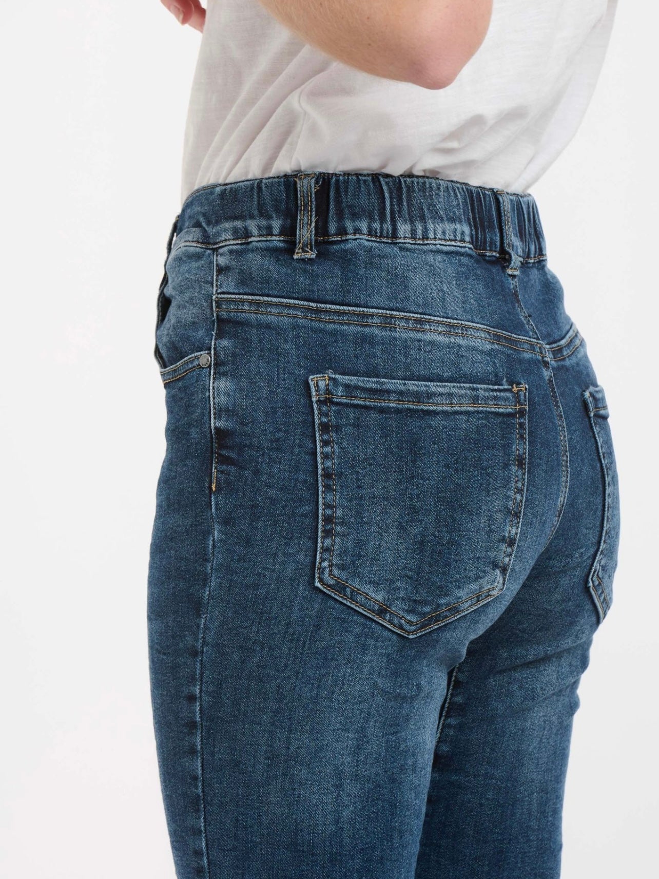 Italian Star Emma Stretch Denim Jeans : Dark Wash (mid to high rise)