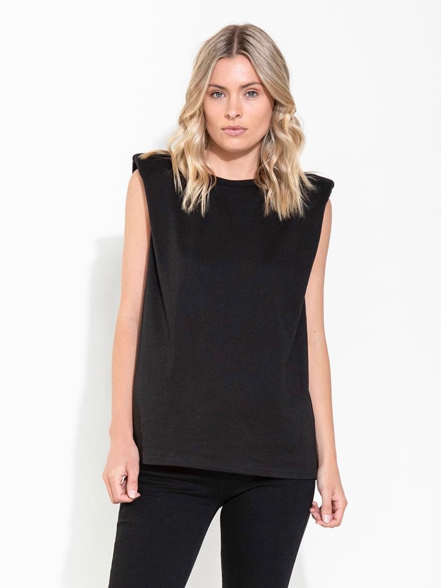 Livia Padded Tank : Black