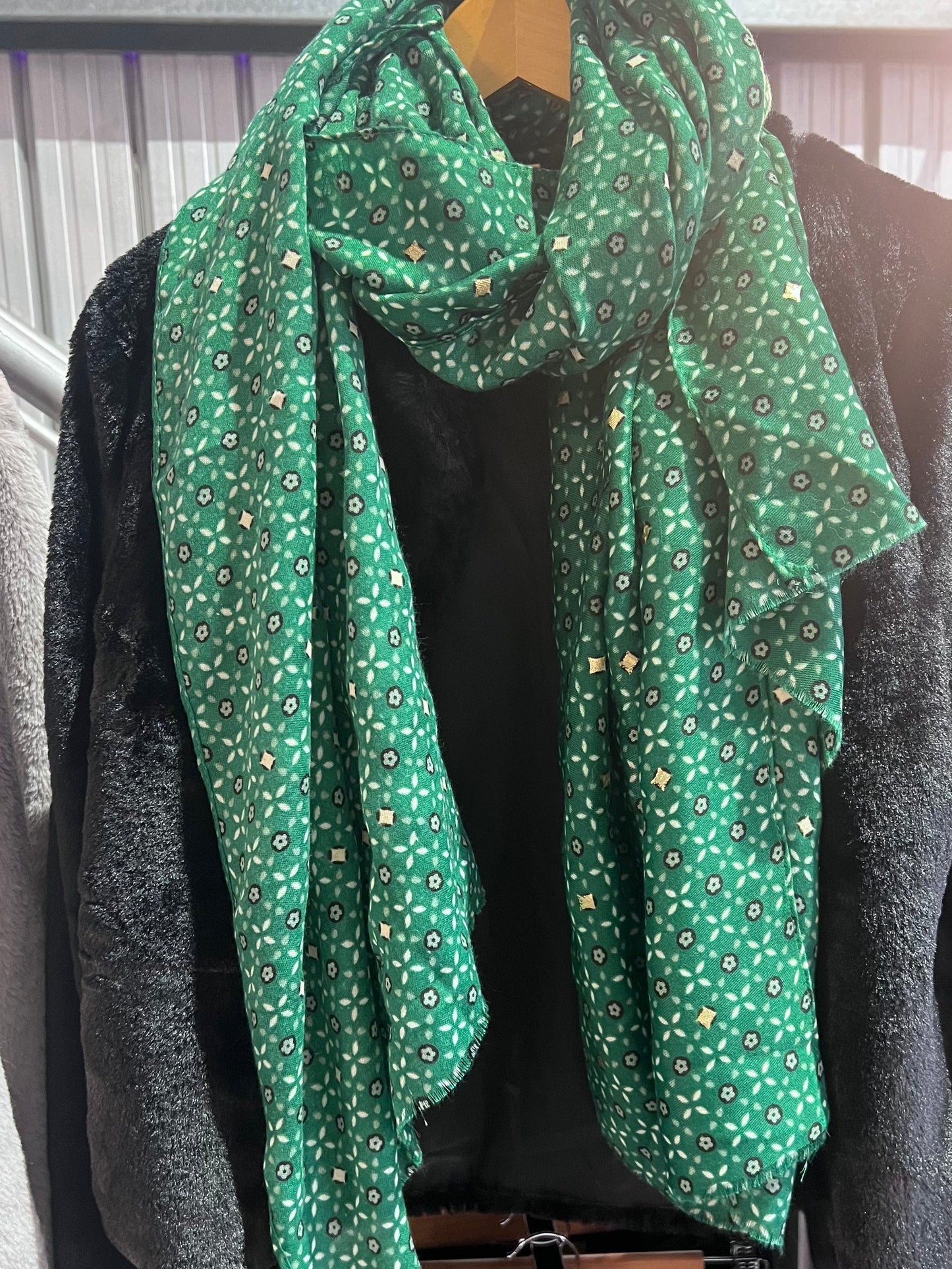 Mini decor Scarf : Gold / Green