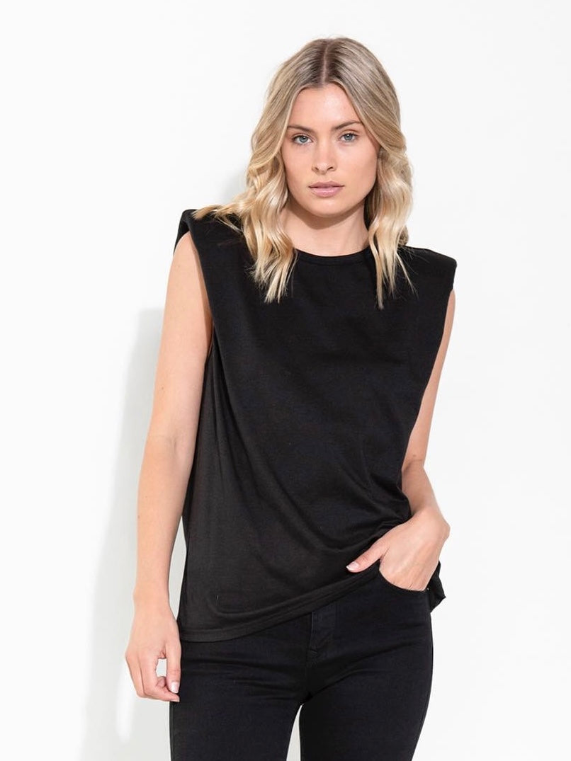 Livia Padded Tank : Black