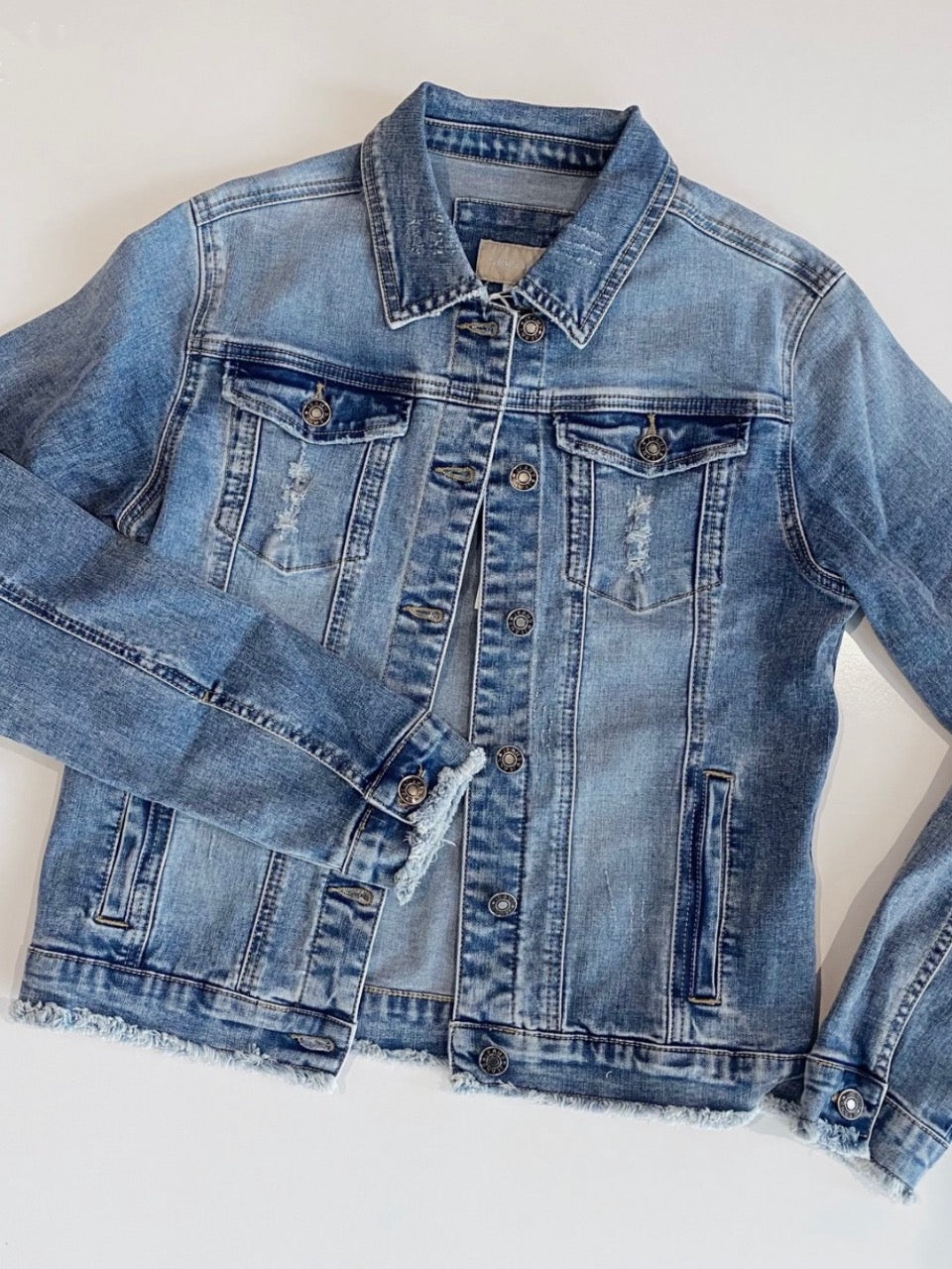 Saint Rose : Neve : Frayed Denim Jacket