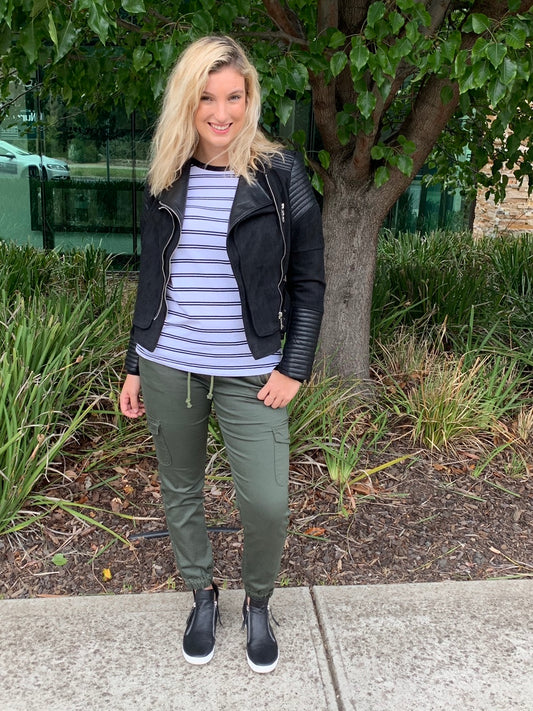 Wakee Denim : Jersey Joggers : Khaki
