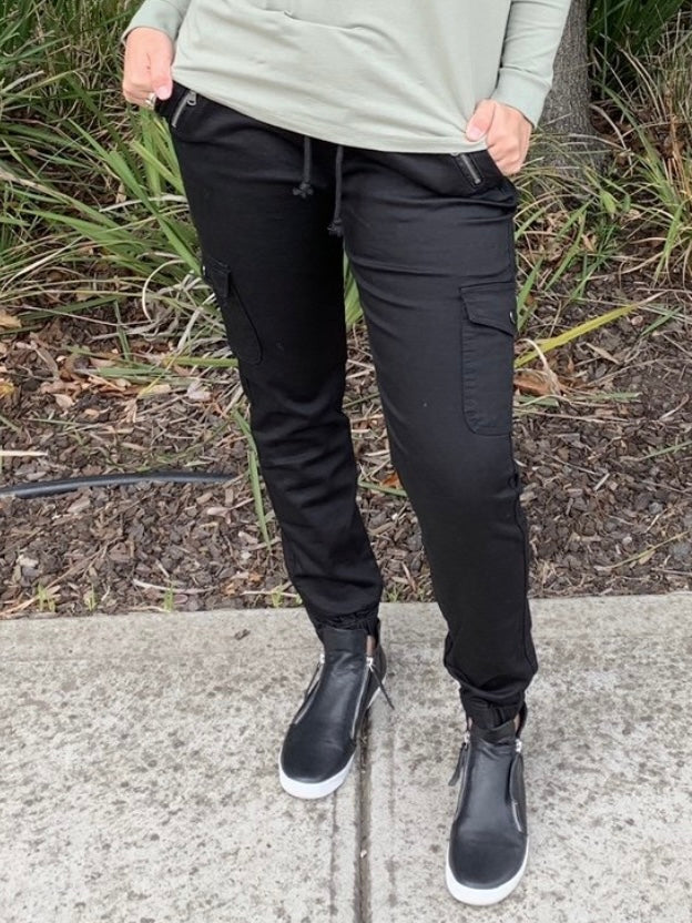 Wakee Denim : Jersey Joggers : Black