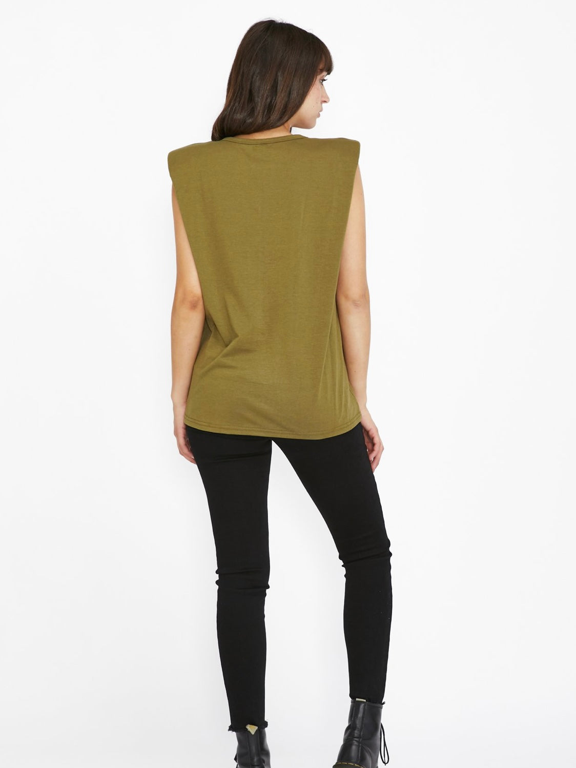Livia Padded Tank : Olive : Saint Rose
