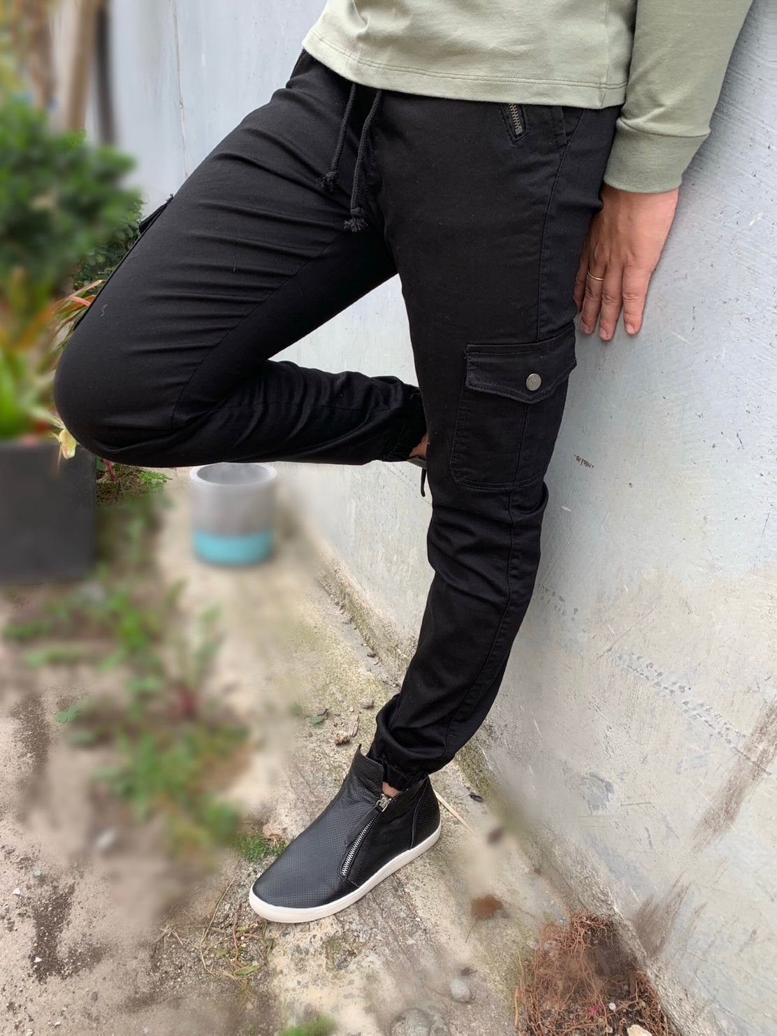 Wakee Denim : Jersey Joggers : Black