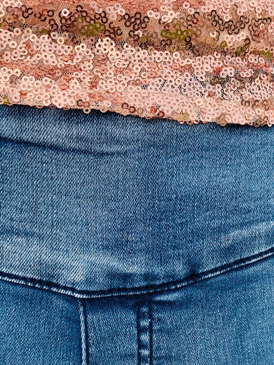 Wakee Denim : Dakota Denim Moto Jeans : Light Blue Vintage Wash