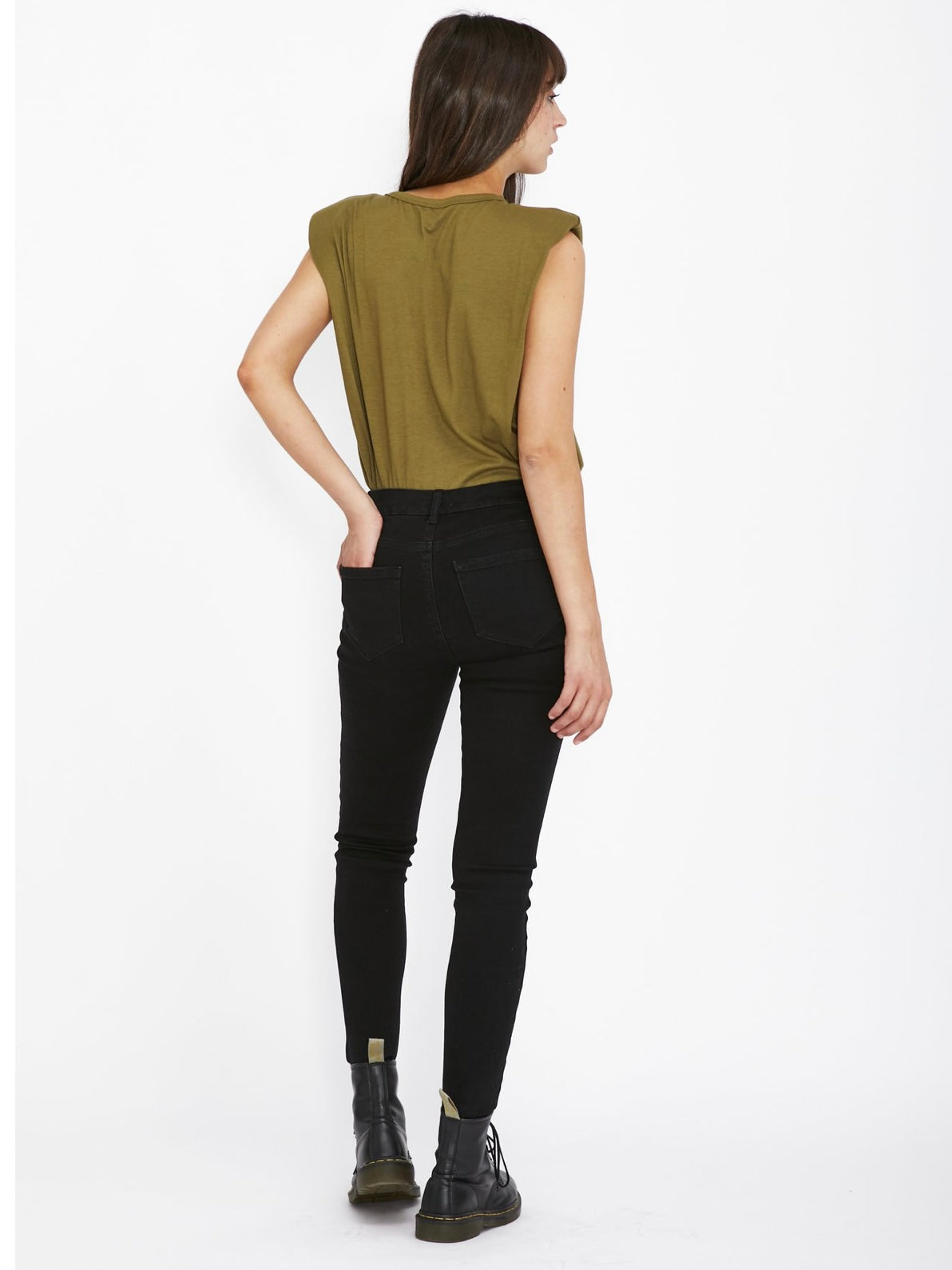 Livia Padded Tank : Olive : Saint Rose