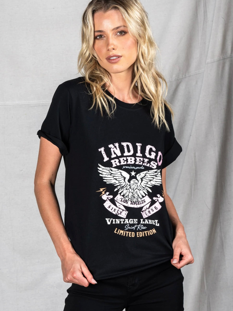 Indigo Rebel Tee : Graphic Print