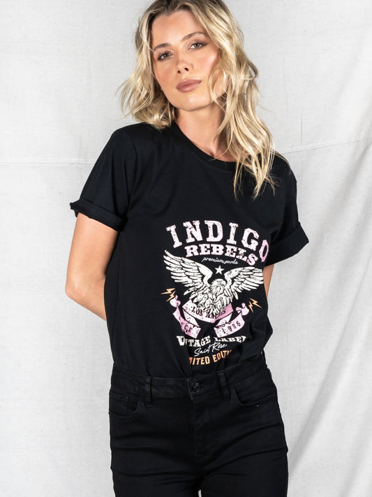 Indigo Rebel Tee : Graphic Print