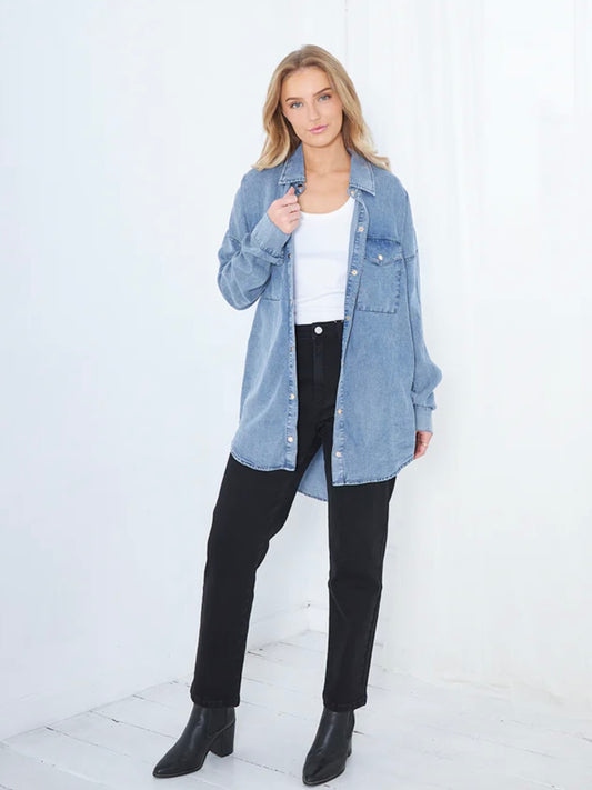 Tulum Denim lightweight Shirt : Blue