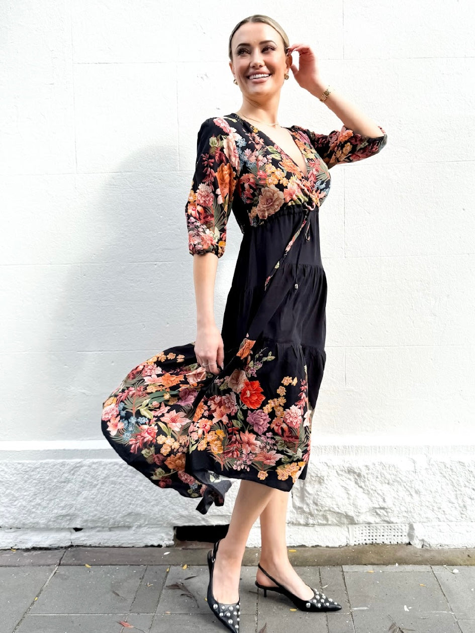 Fria Floral Maxi / Midi Dress