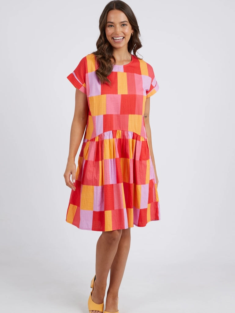 Calypso Dress : Soleil Check : Elm
