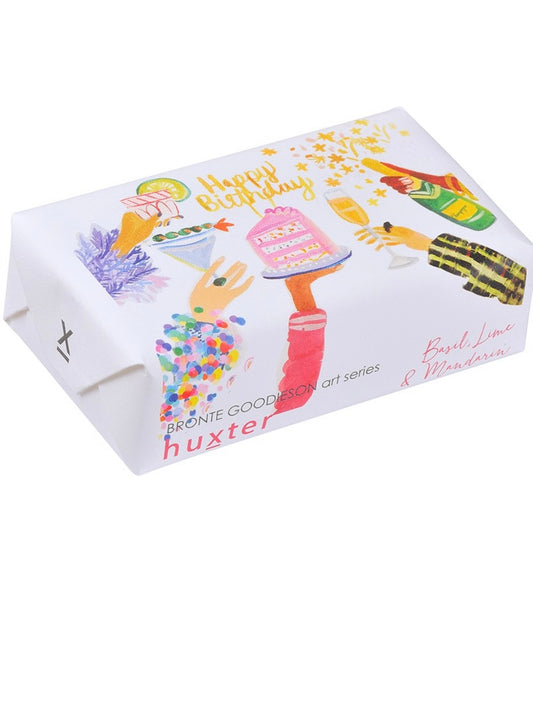 Huxter Wrapped Soap : Bubbles & Cake  : Basil Lime & Mandarin