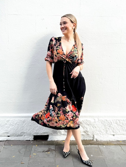 Fria Floral Maxi / Midi Dress