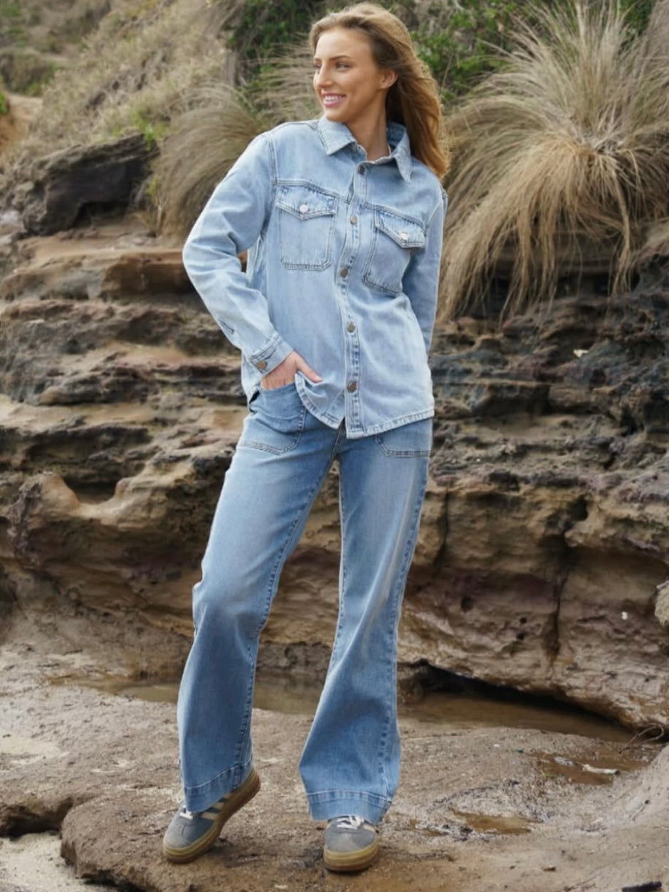 Ruby Shacket : Denim