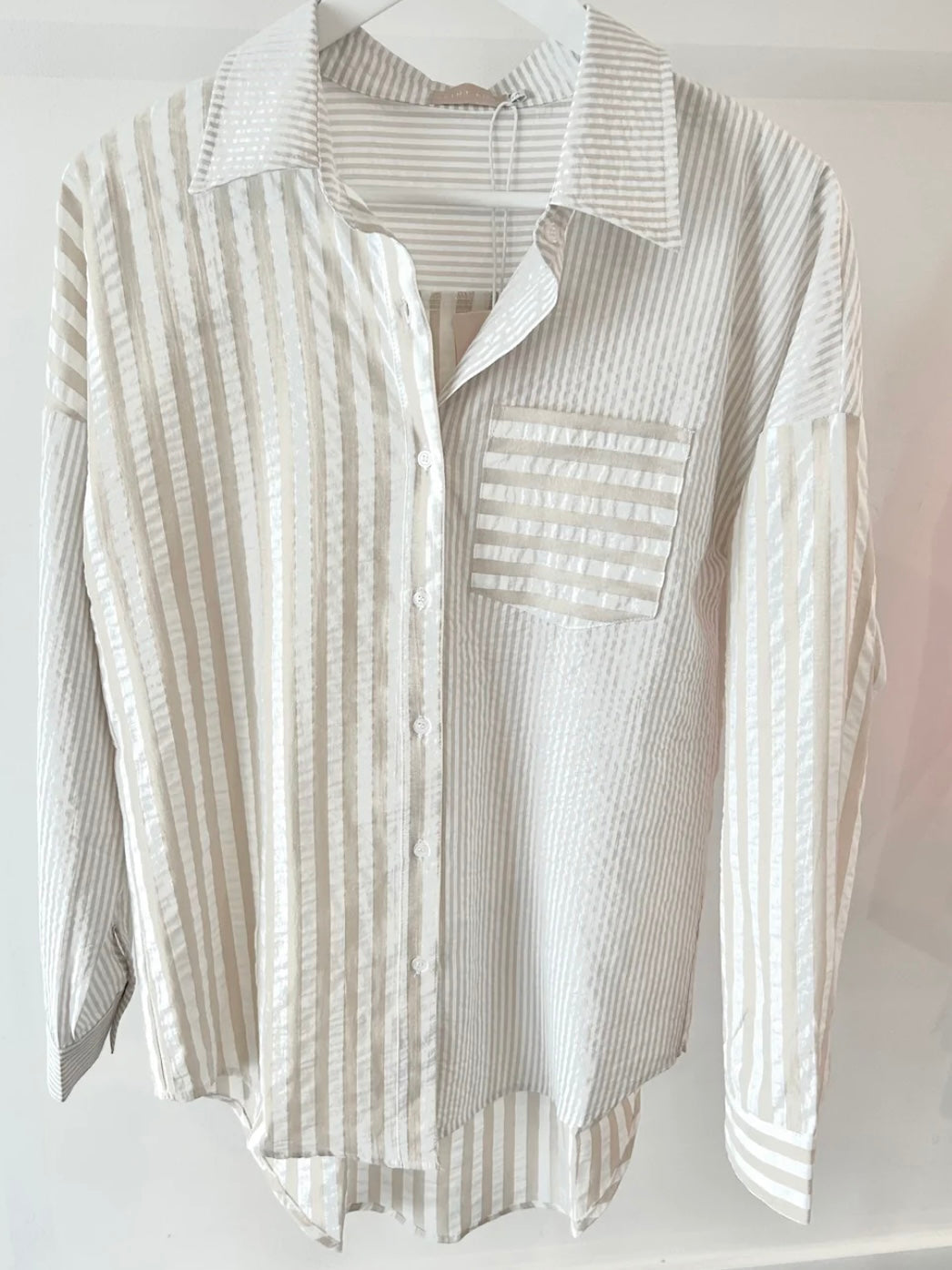 Laguna Shirt : Natural/White Stripe