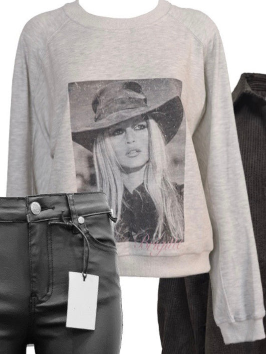Brigitte Bardot Sweatshirt : Grey Marle