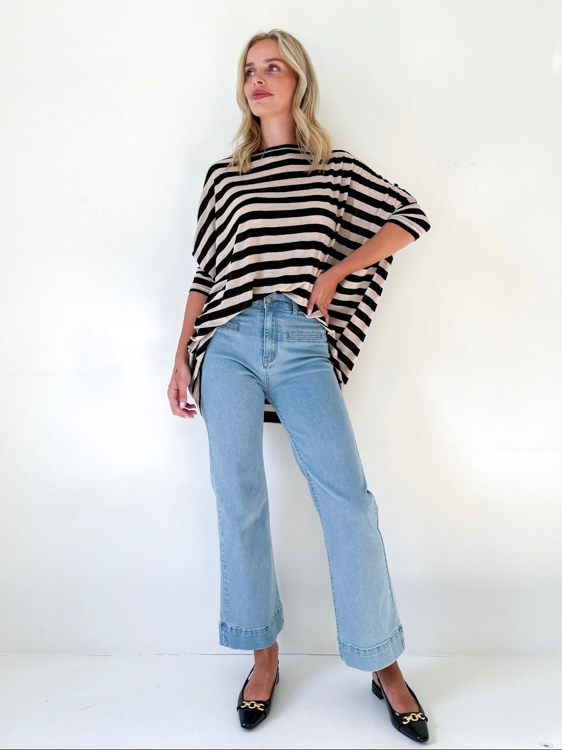 Stripe Hi / Lo Top