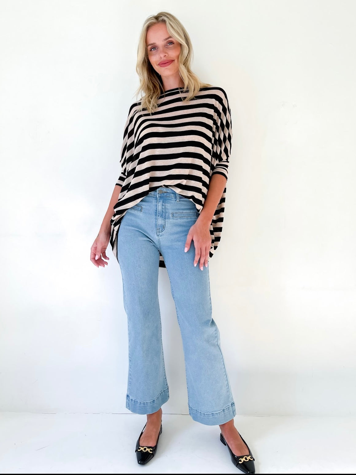 Stripe Hi / Lo Top