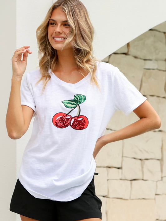 Cherry Tee🍒:White